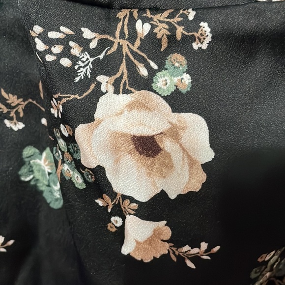 black floral one shoulder abercrombie dress size small - Picture 2 of 3